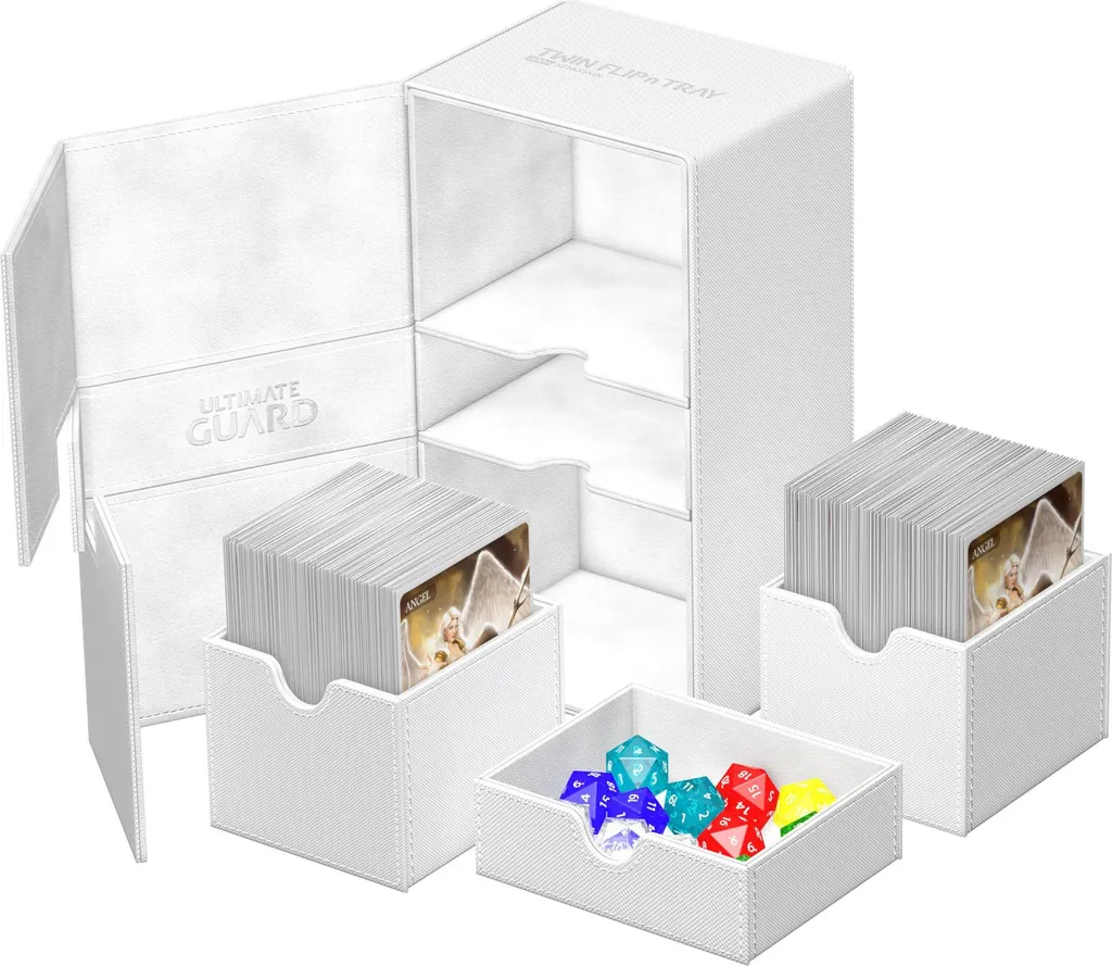 Ultimate Guard Twin Flip'n'Tray 200+ Xenoskin Blanc - Double Deck Box - 7