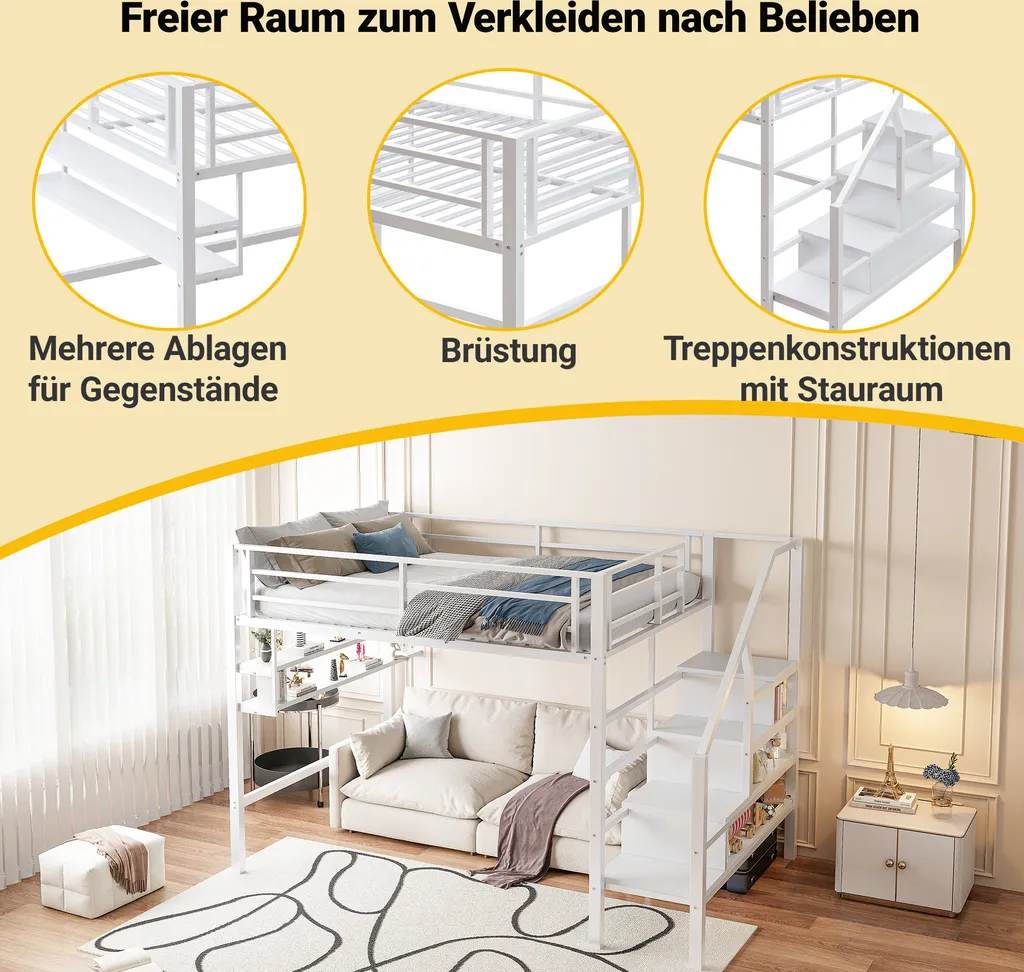 Lit Superposé Double 140x200cm : Solution Gain de Place pour Famille - 5