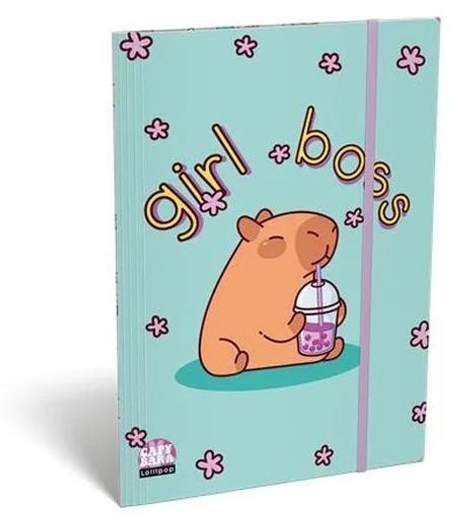 Doska s gumičkou, kartón, A5, LIZZYSULI, Lollipop Capybara Obrázok produktu 