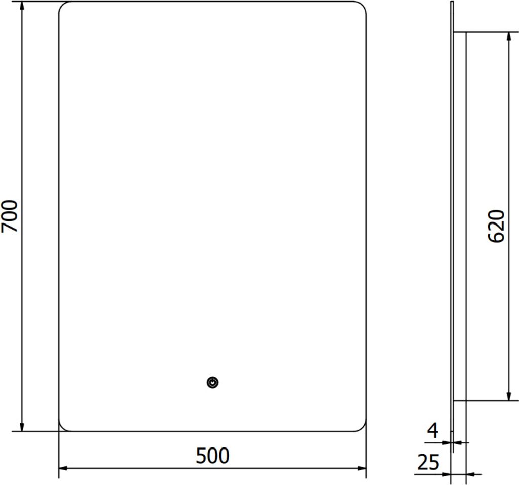 Mexen Sun podsvícené koupelnové zrcadlo 50 x 70 cm, LED Obrázek produktu 6