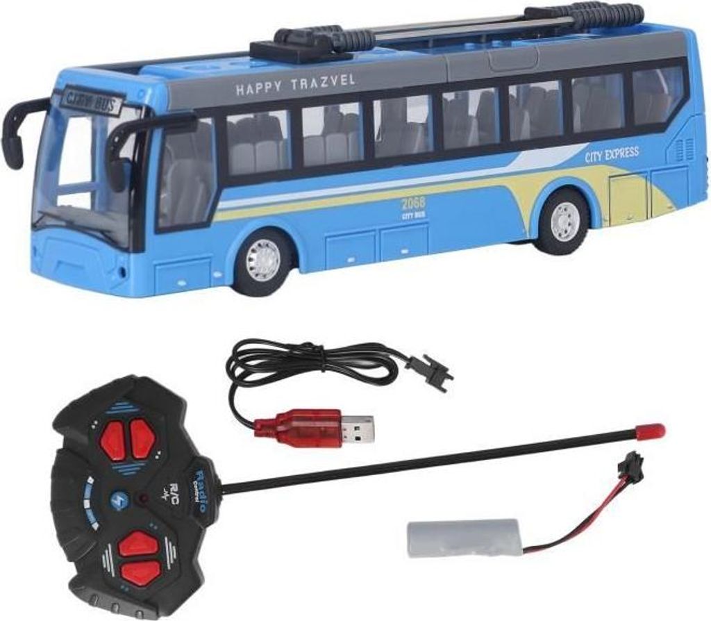 Ferngesteuertes Spielzeug – Ferngesteuerter Bus – Blau – Ab 4 Jahren – Für den Innenbereich geeignet