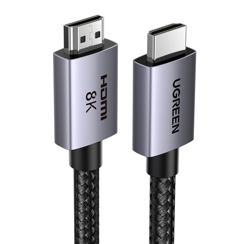 Two HDMI cables with different connectors are shown against a white background.
