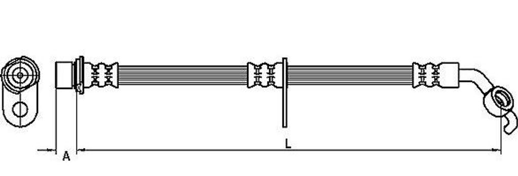 METZGER 4110098 Bremsschlauch Vorne Links für TOYOTA RAV 4 II (CLA2, XA2, ZCA2, ACA2)