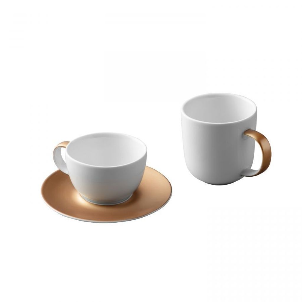Kaffee-/Tee-Servierset BergHOFF-Gem, Porzellan, weiß/gold