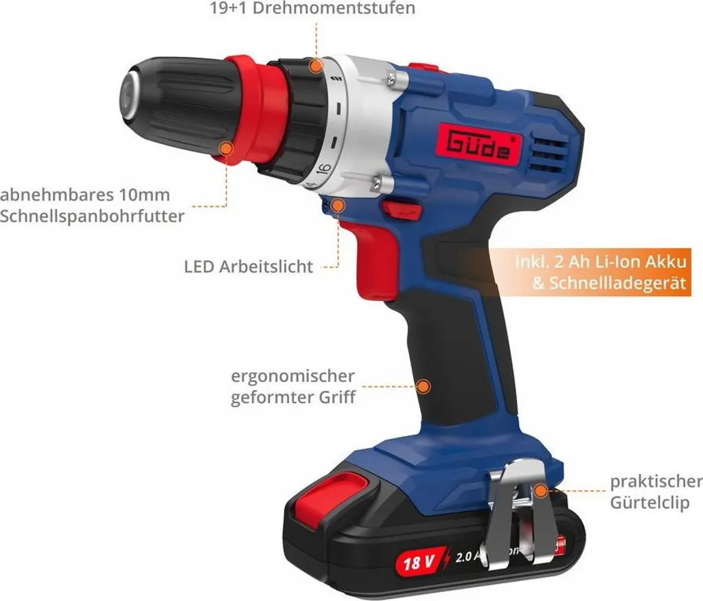 Perceuse visseuse 18V compacte pour travaux de rénovation et perçage