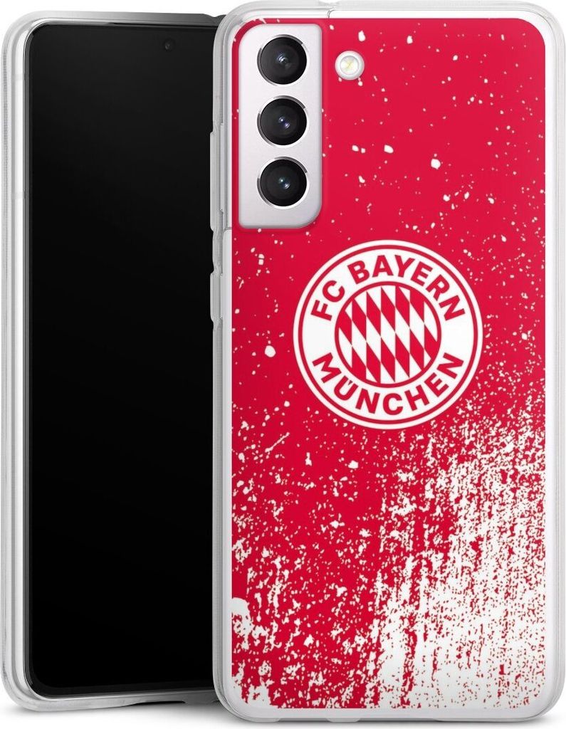 DeinDesign Handyhülle für Samsung Galaxy S21 FE 5G Silikon Hülle Case Smartphone Schutzhülle FC Bayern München FCB Offizielles Lizenzprodukt