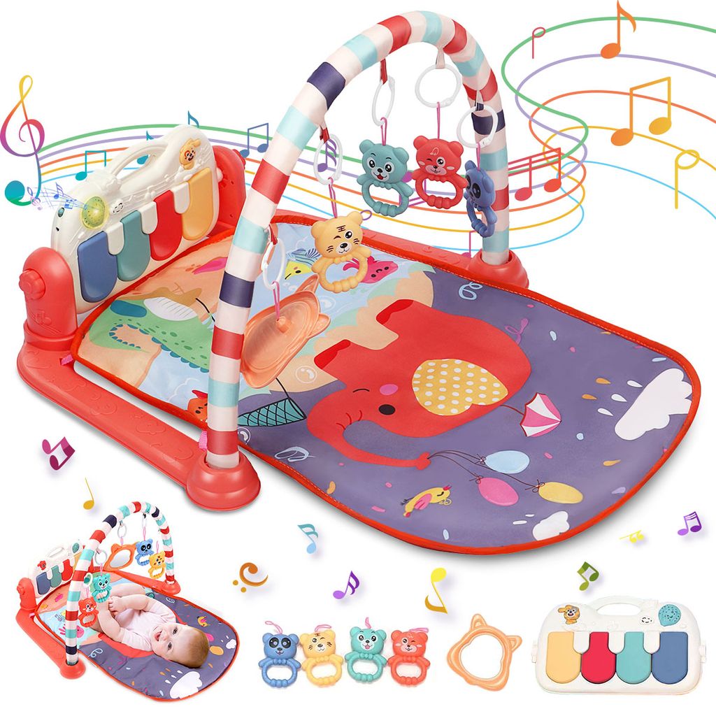 Baby Spieldecke Krabbeldecke Spielbogen Fitness Spielmatte Activity Piano Matte 
