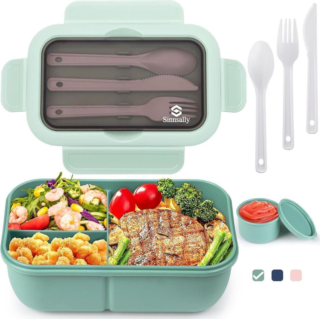 Brotdose Trennfächer 1250ml Lunchbox Kinder Erwachsene Produktbild 