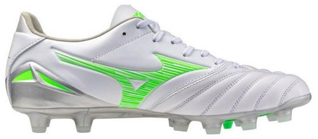 Mizuno - Herren Fußballschuhe mit festem Boden "Morelia Neo IV Pro", Leder PP6689 (42 EU) (Weiß/Grün)