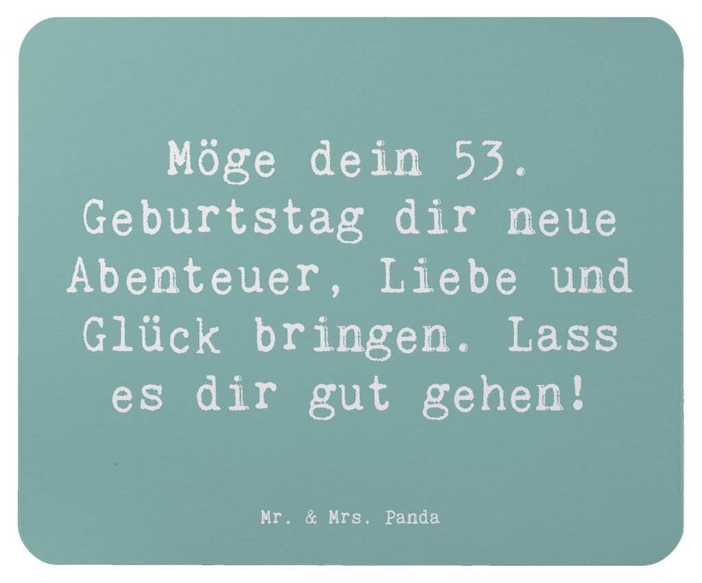 Mr. & Mrs. Panda Mouse Pad Spruch 53. Geburtstag Abenteuer Produktbild 