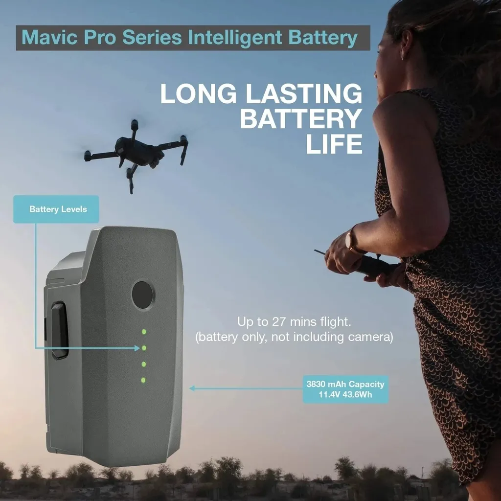 Pack de 2 Batteries LiPo 3830mAh pour Drones DJI Mavic Pro et Platinum - 9