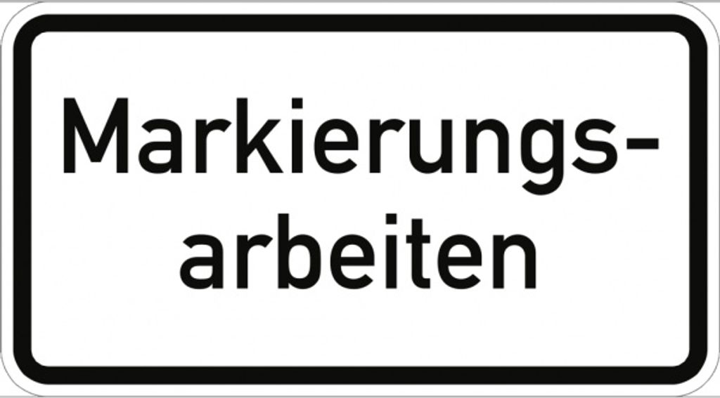Verkehrsschild VZ2114, Markierungsarbeiten, Alu, RA2, 420x231 mm