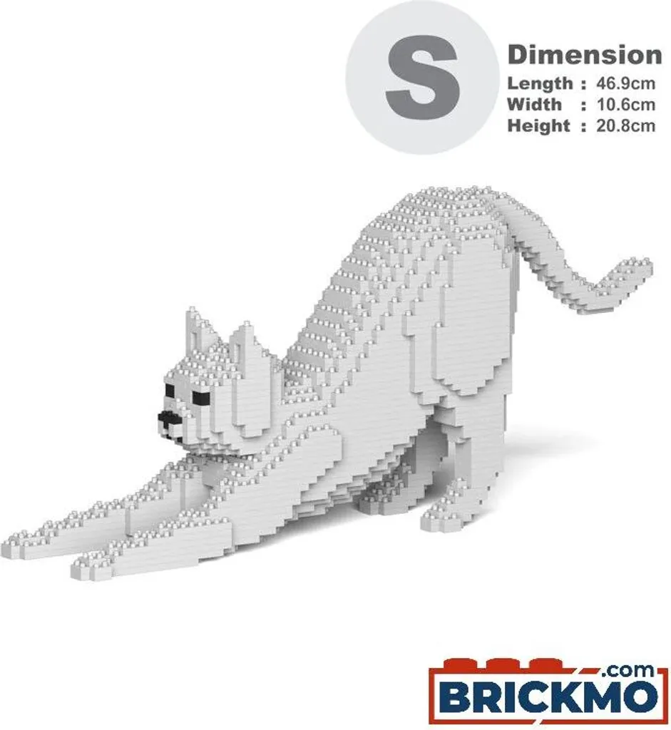 Puzzle 3D Chat en blocs de construction - Statuette féline DIY JEKCA