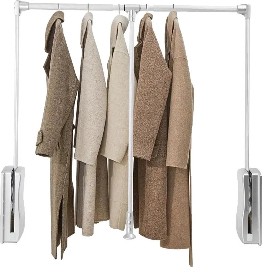 Penderie escamotable en métal réglable 20kg - Garde-robe optimisée T1