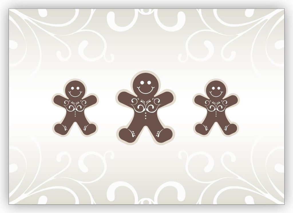 Süße Lebkuchen Weihnachtskarte mit Ornamenten
