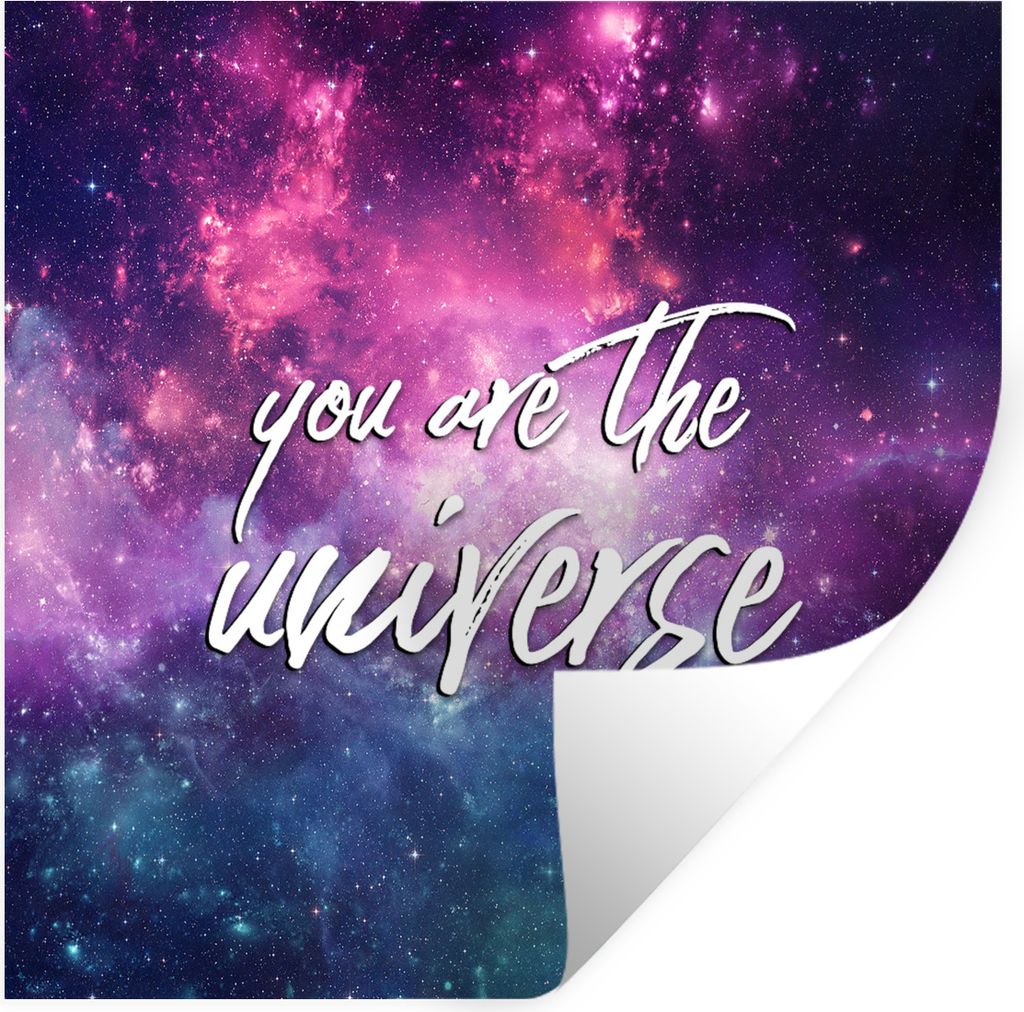 MuchoWow Wandtattoo Wandsticker Wandaufkleber Sprichwörter - 'Du bist das Universum' - Zitate - Raum - Jungen - Mädchen - Kinder 50x50 cm Selbs...