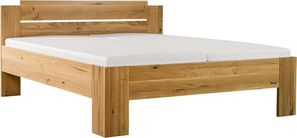 Doppelbett Grado geölt aus Wildeiche 160 x 210 cm