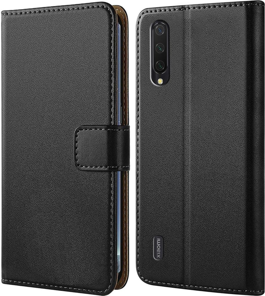 Handy Tasche für Xiaomi Mi 9 Lite Schutzhülle Bookstyle Etui Klapphülle Wallet Flip Cover Case Schwarz