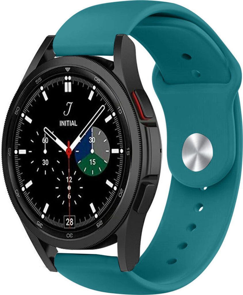 Strap-it Samsung Galaxy Watch 4 Classic 42mm Sportarmband (Grün-Blau)
