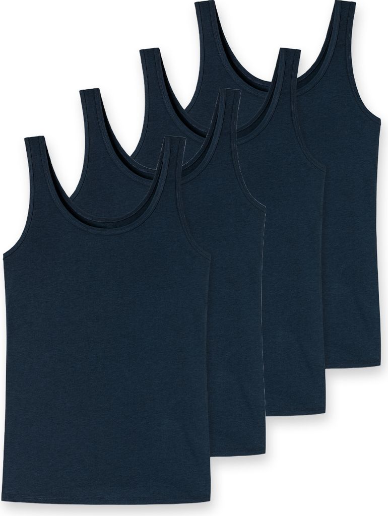 uncover by Schiesser 4er Pack Bamboo Baumwolle Unterhemd / Tanktop Hochwertig verarbeitet, Bequemes Tragegefühl, Aus elastischem Single-Jersey