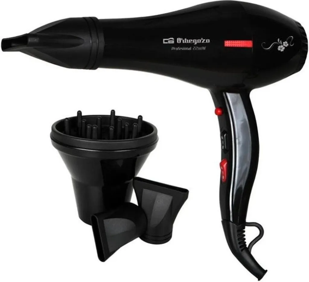Phon Professionale Orbegozo SE 2205 Nero 2200W con Diffusore e Beccucci