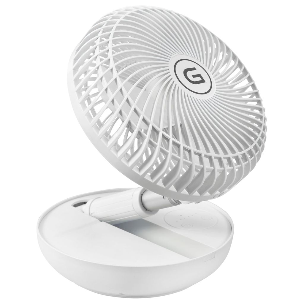 GUTFELS Tischventilator VENTI 3030 R, 17 cm Ø, nutzbar als Powerbank, USB Ventilator mit 10.000 mAh Akku, Touchbedienung, 4 Geschwindigkeiten