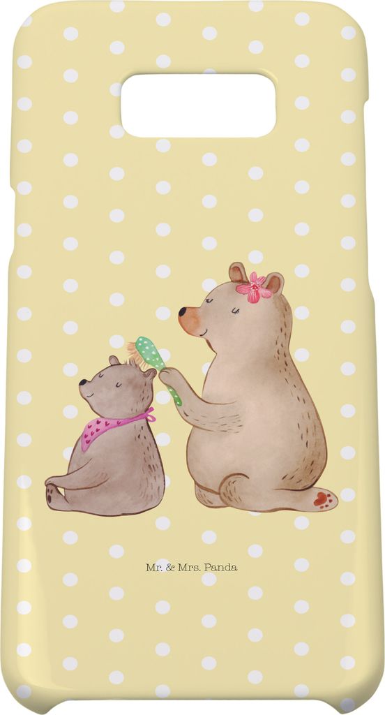 Mr. & Mrs. Panda Samsung Galaxy S8 plus Handyhülle Bär Kind - Gelb Pastell - Geschenk, Opa, Hülle, Muttertag, Mutter, Handy, Cover, Mama, Famili...
