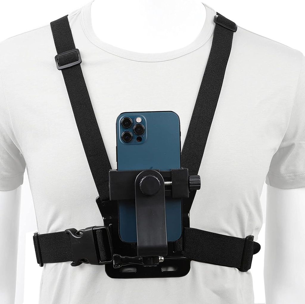 Handy-Brustgurt-Halterung, Handy-Clip, Action-Kamera, POV für Samsung iPhone Plus etc