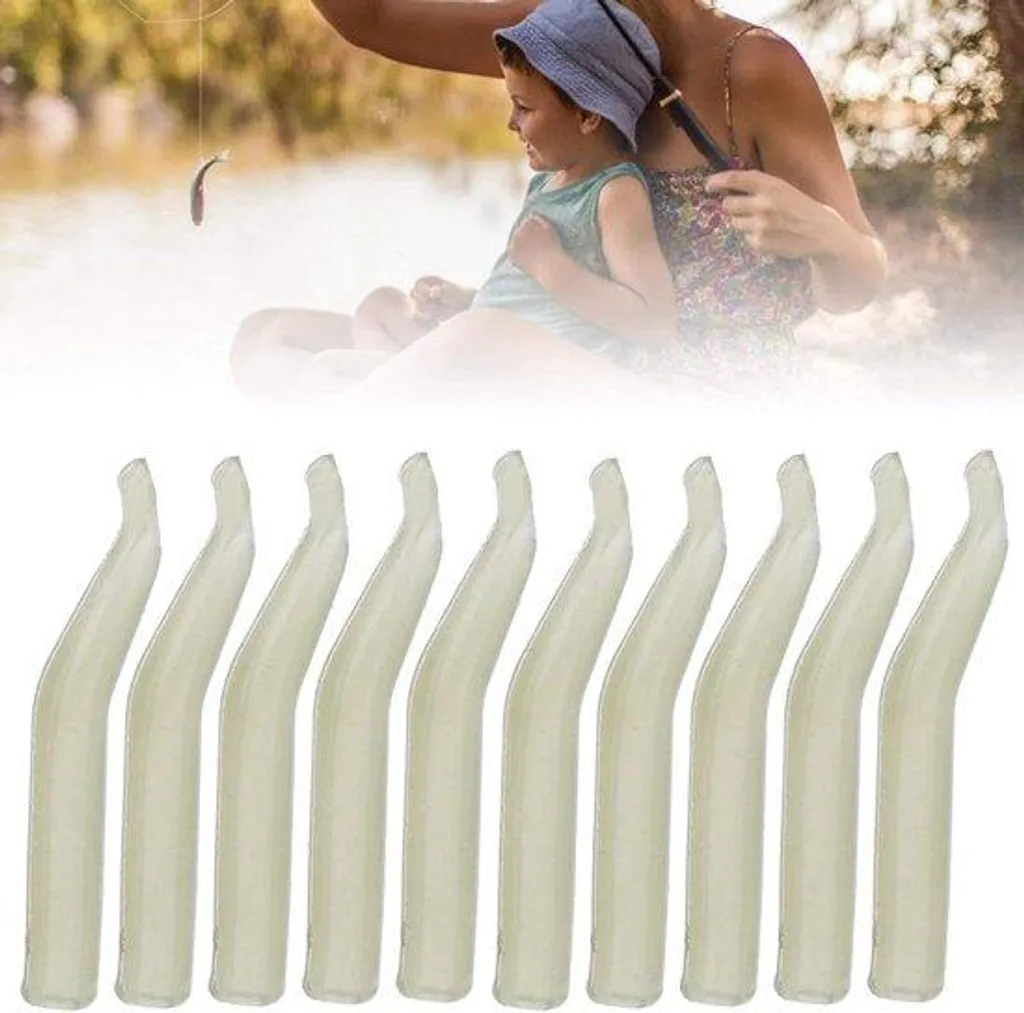 Manchon de pêche vert 20 mm en PE souple et résistant pour carpe x100