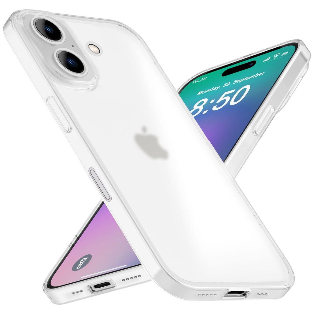NALIA Ultra Slim Hardcase für iPhone 16 – Matt-Transparent Produktbild 