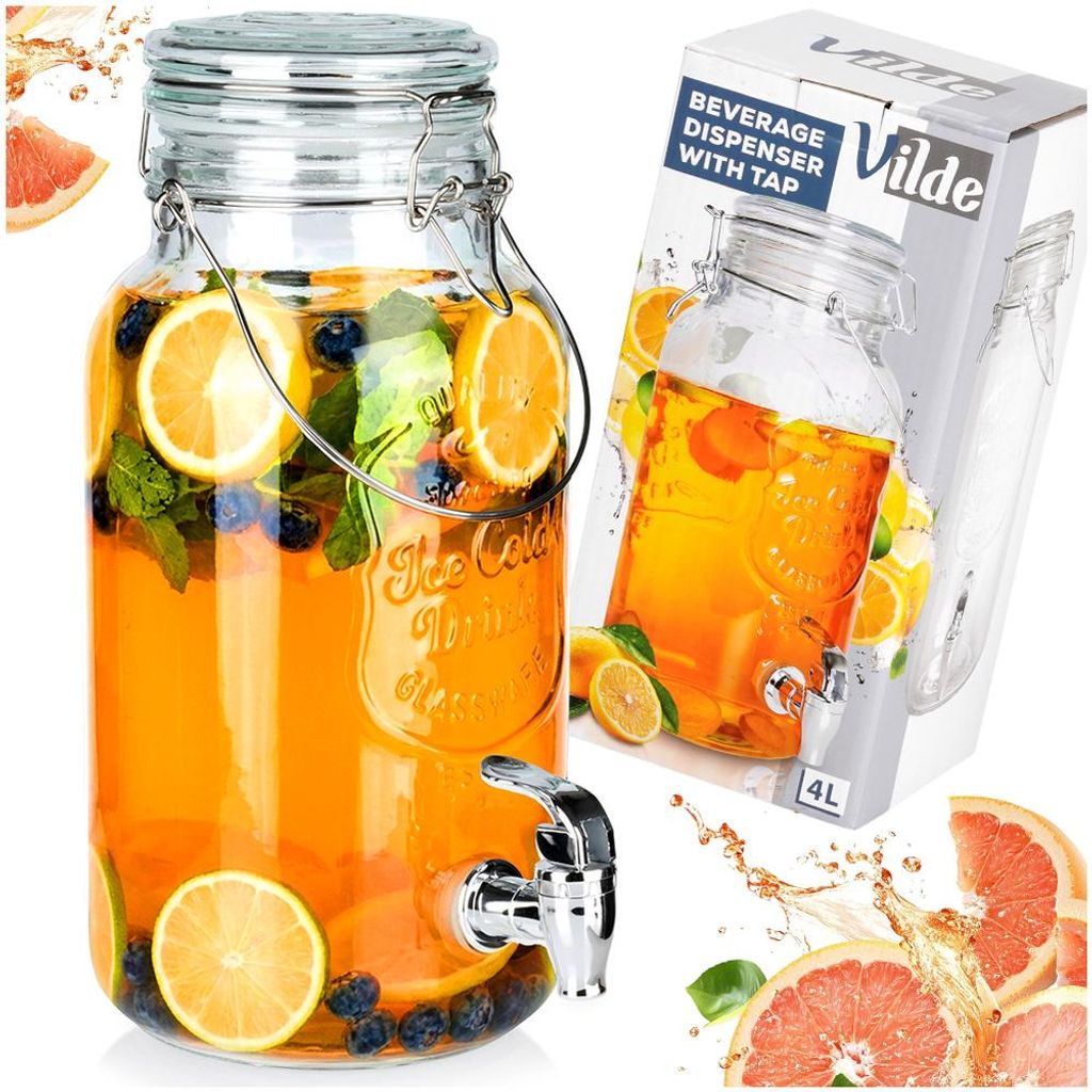 Vilde | Distributeur de Boisson avec Robinet 4 L - En Verre Image du produit 