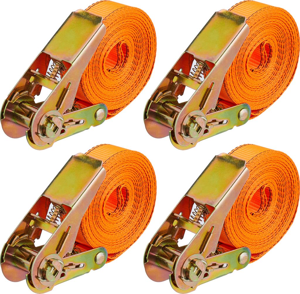Cinghie di fissaggio Relaxdays con cricchetto, set da 4, 6 Immagine del prodotto 