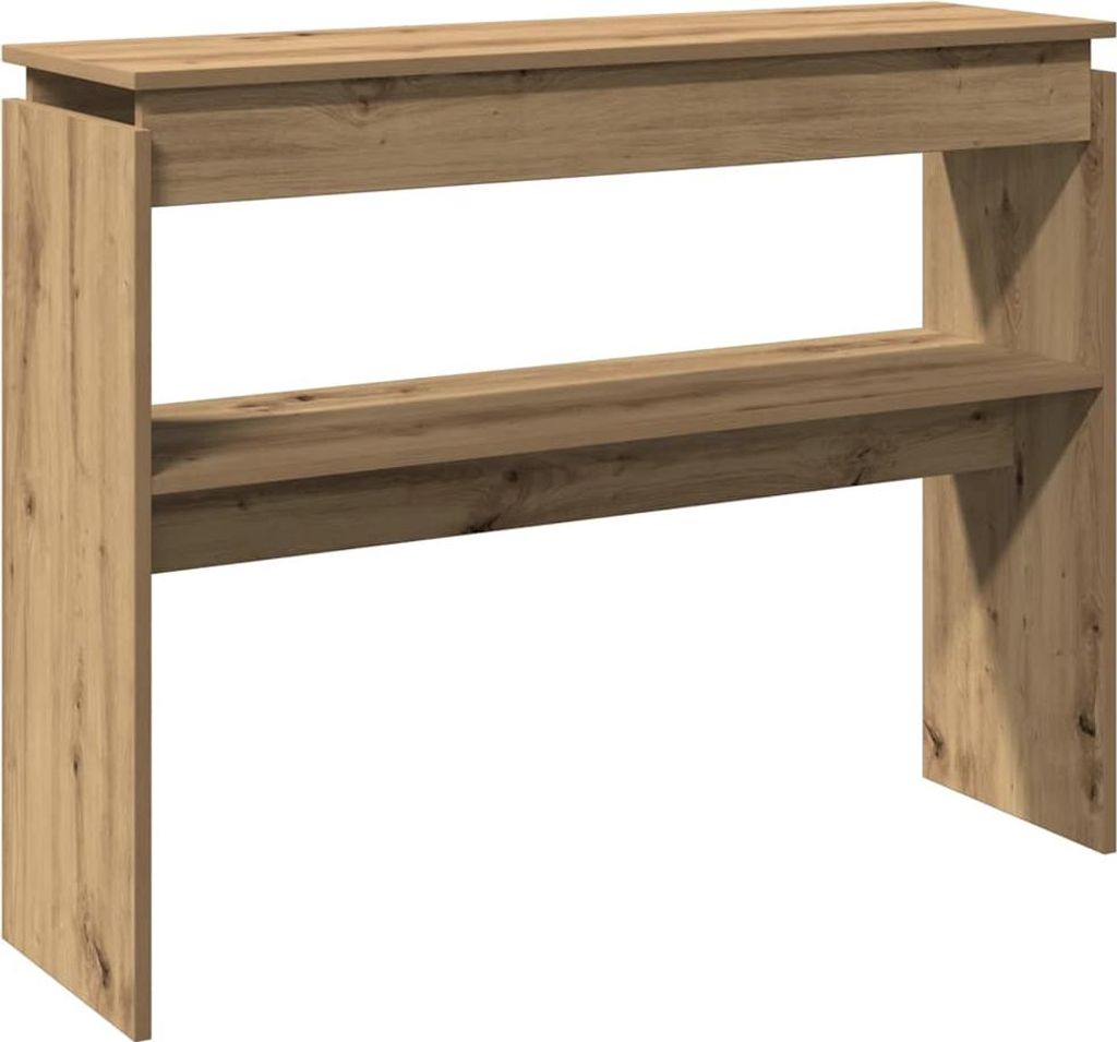 vidaXL Konzolový stôl Artisan dub 102x30x80 cm materiál na Obrázok produktu 