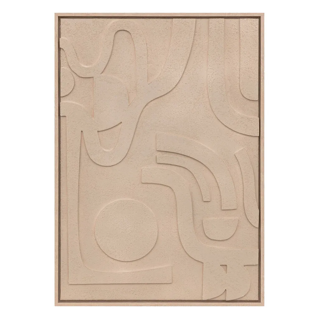 Déco Murale 3D Azra Beige 50x70 cm - Habillez vos Murs avec Atmosphera