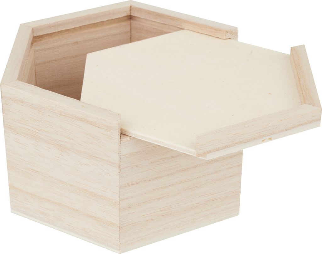 VBS Holz-Kästchen mit Schiebedeckel, 6-eckig Produktbild 