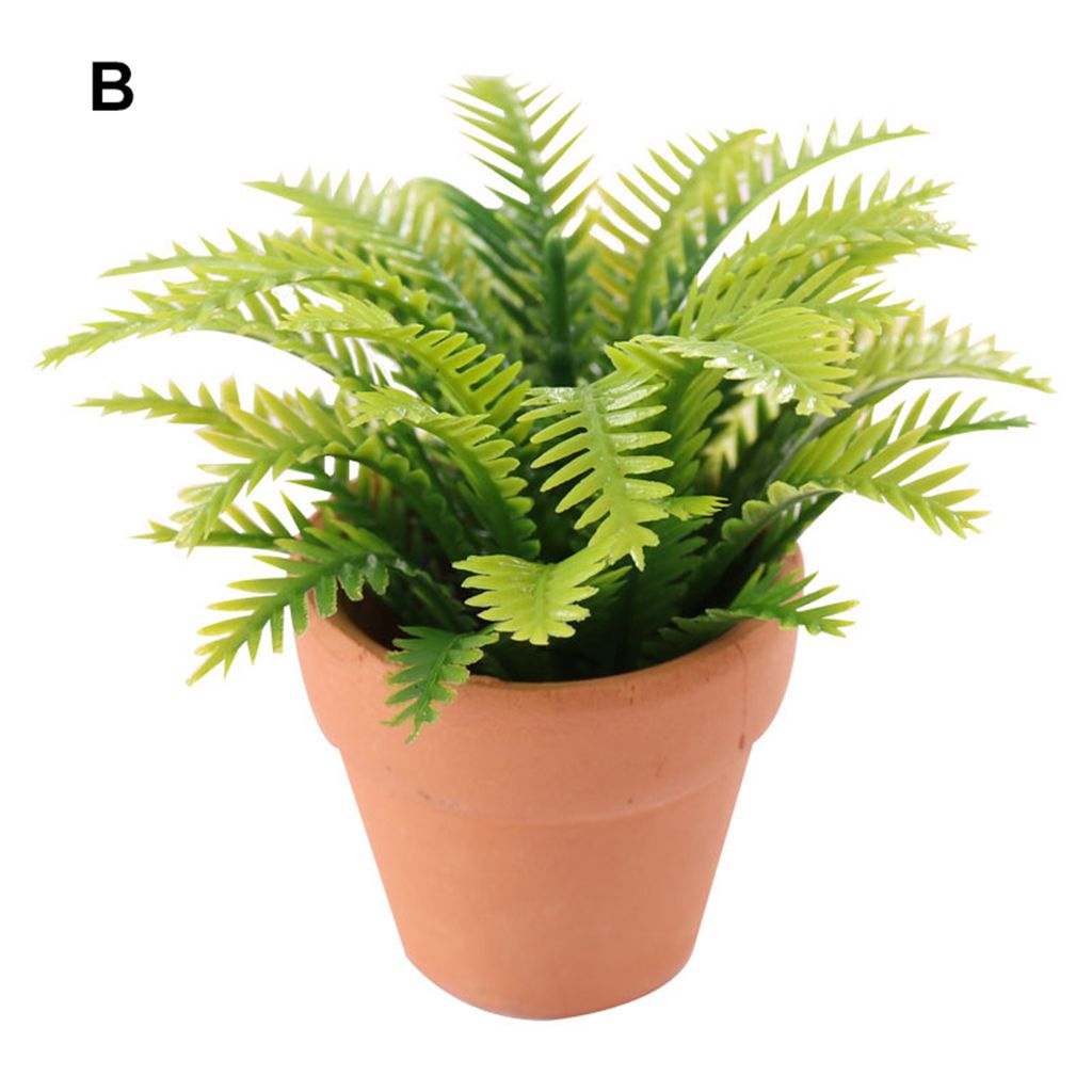 Puppenhaus-Miniatur-Grünpflanze, Mini Vivid, niedlich, Maßstab 1:12, Puppenhaus-Lebensszene, Grünpflanzen-Modell, Puppenhaus-Zubehör-B