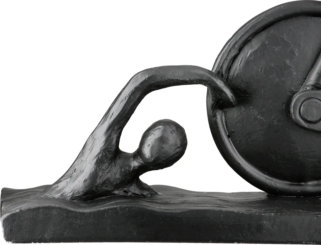Déco étagère étroite noire 36cm - Sculpture Active gain de place chic