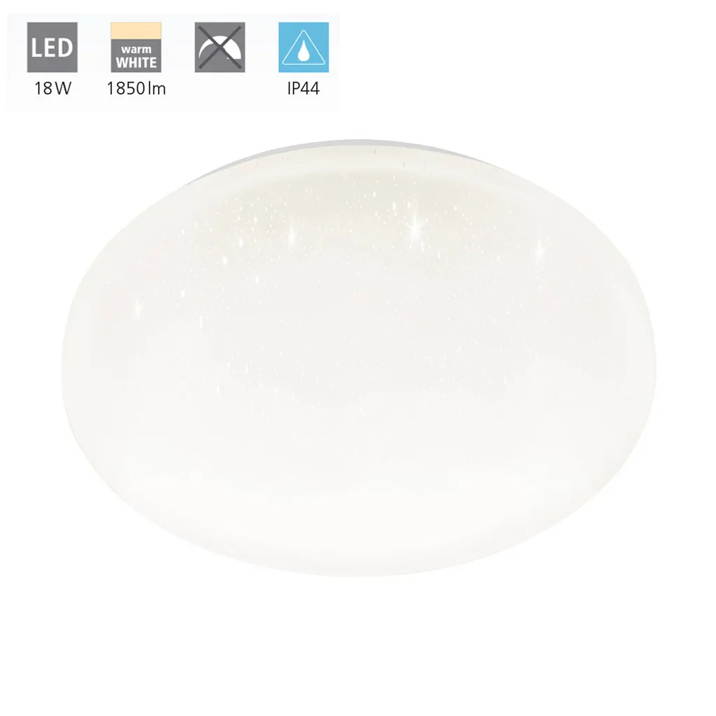 Eglo 900619 FRANIA-S Plafonnier LED 15W Ø310mm Blanc Chaud IP44 Design