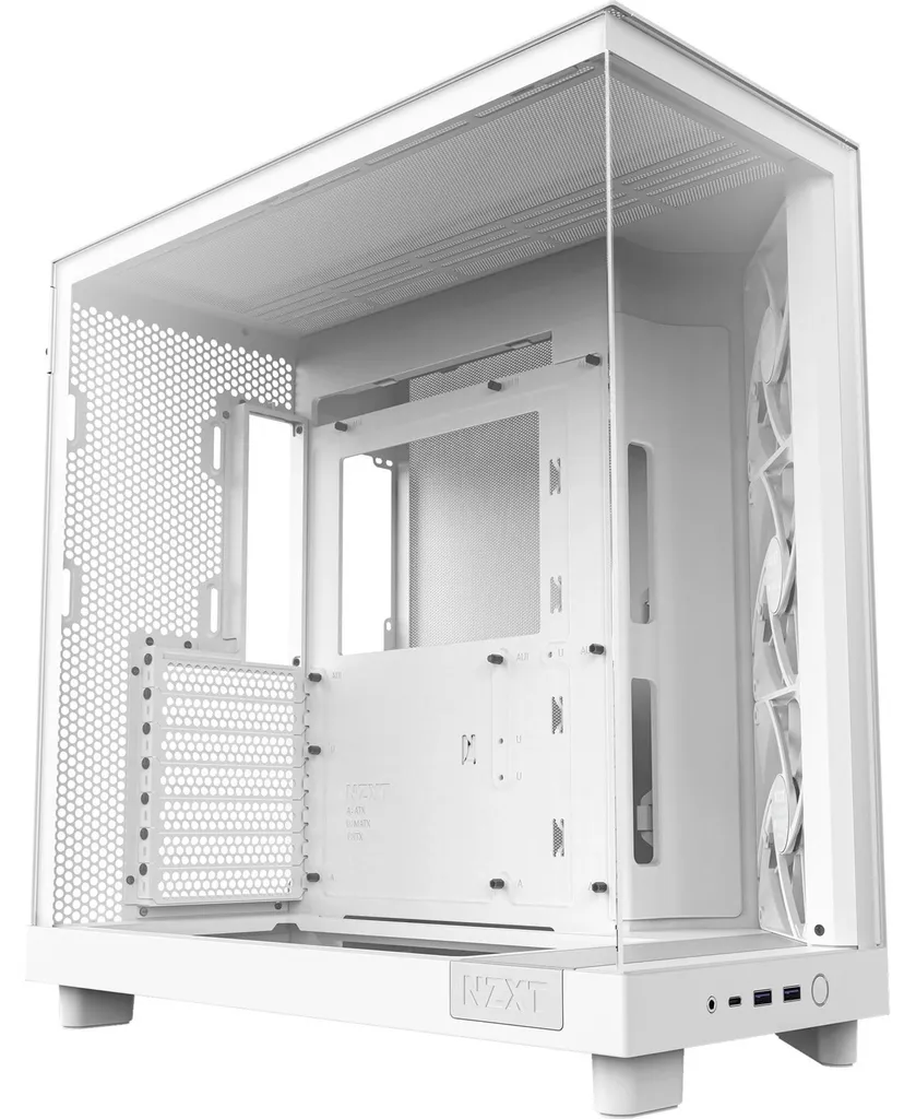 Boîtier PC de jeu NZXT H6 Flow Blanc idéal pour le watercooling - 12