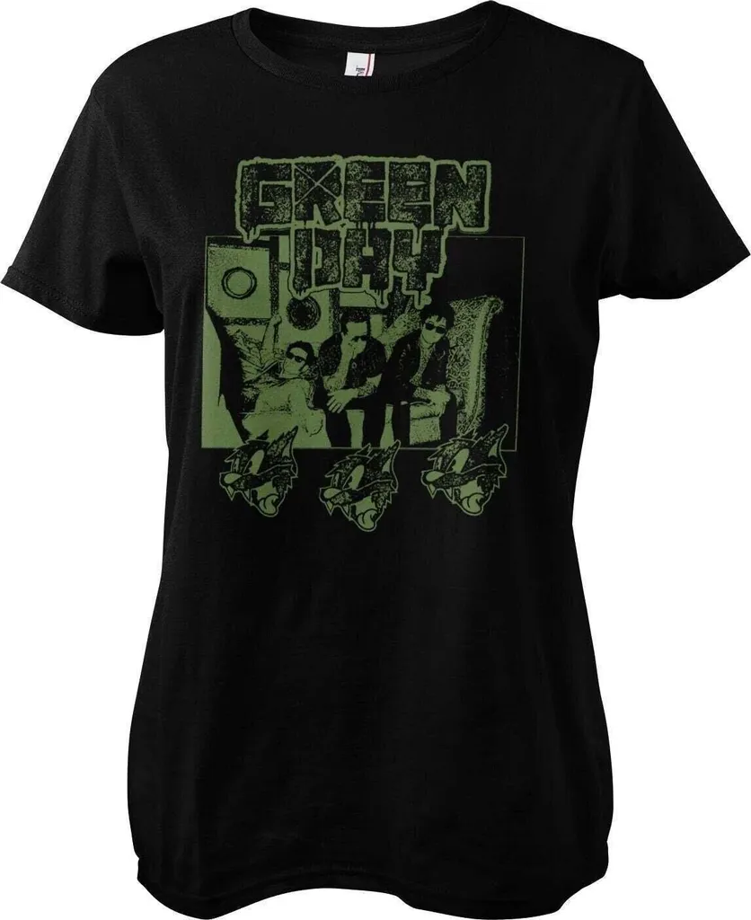 T-shirt Green Day femme noir 21st Century Breakdown en pur coton taille S