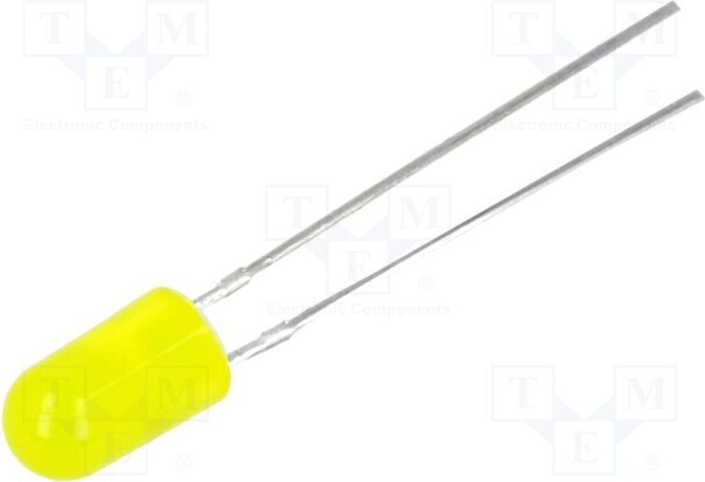 5x LED 5mm 100÷150mcd 1,8÷2,6V 30° 20mA OSNY5134B LED Dioden THT 5mm gelb