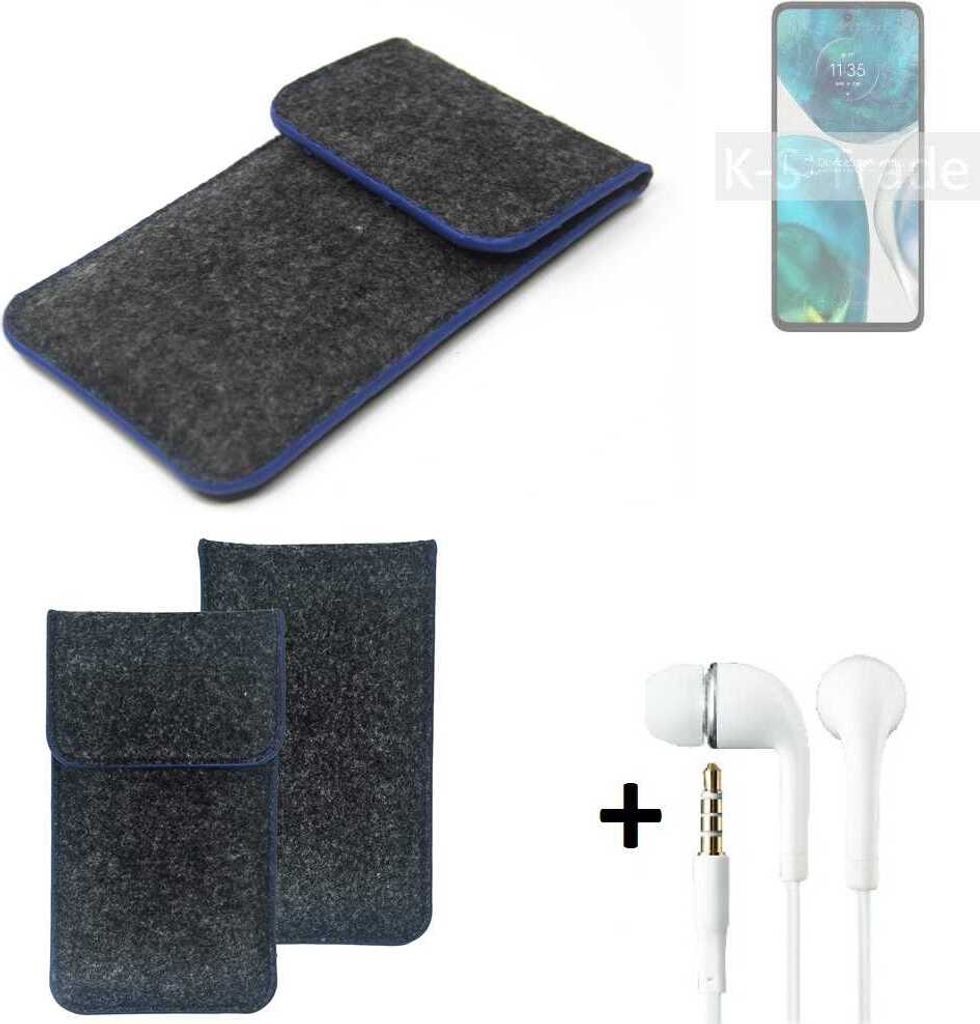 K-S-Trade Handy Schutz Hülle kompatibel mit Motorola Moto G52 Schutzhülle Handyhülle Filztasche Pouch Tasche Case Sleeve Filzhülle dunkelgrau,
