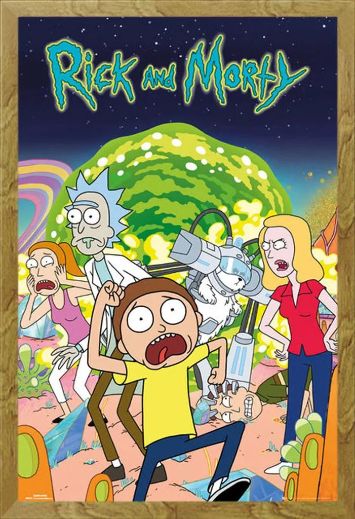 Idea Regalo Rick & Morty: Poster con Cornice Shinsuke Rovere
