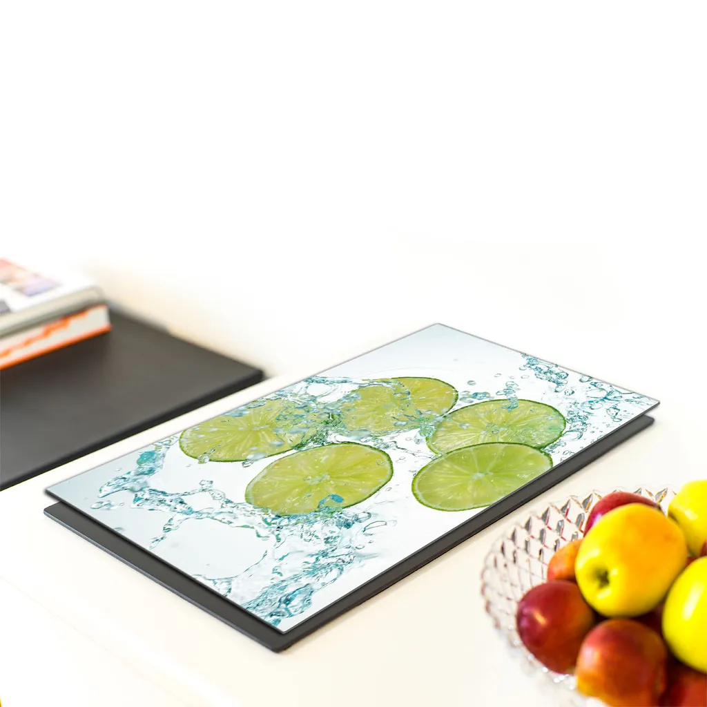 QTA Copri Piano Cottura In Vetro Temperato 30x52 Cm - Mosaico Decorativo, Protezione Fornelli Induzione