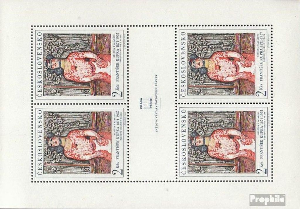 Briefmarken Tschechoslowakei 1968 Mi 1796Klb Kleinbogen (kompl.Ausg.) postfrisch Neues Prag