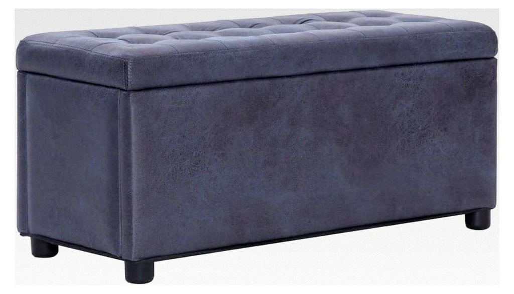 Sitzbank 87,5 cm grau aus WildKunstleder für den Außenbereich