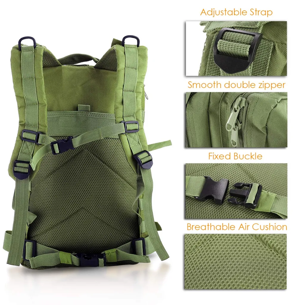 Sac à dos tactique 35L Vert Armée - Assault Pack Militaire avec Système MOLLE