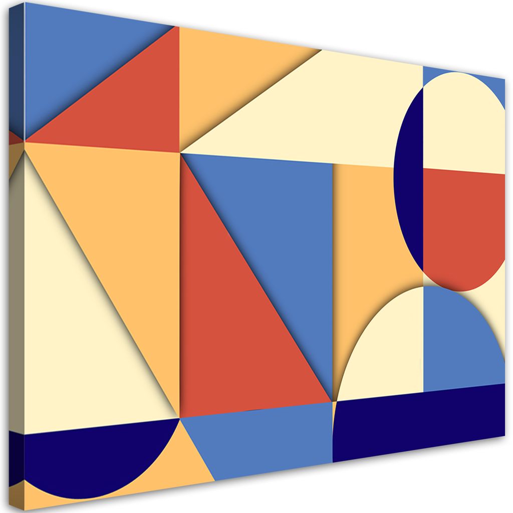 Leinwandbild Geometrische Formen, abstrakt 60x40 Feeby Bunt bild für die wand bereit zum aufhängen