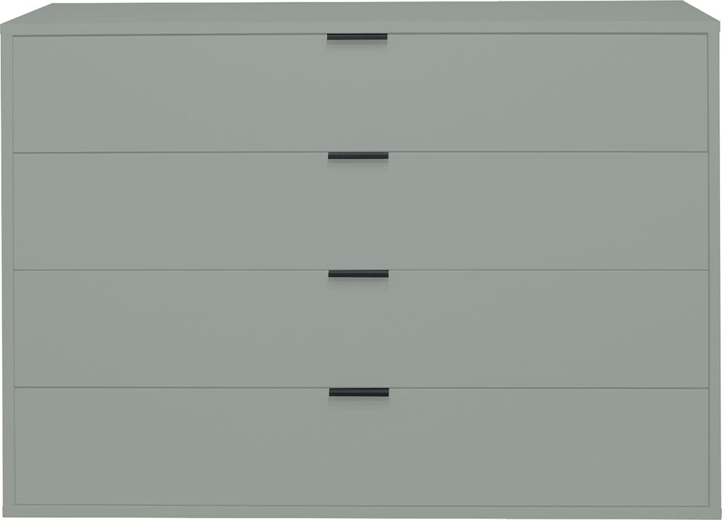 Kommode Beistellschrank Standschrank Schubladenkommode "Boulder IV" Pine Green Bodengleiter