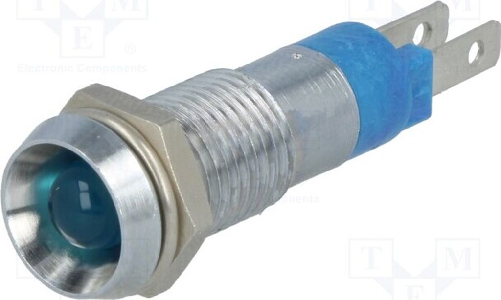 1x Kontrollleuchte: LED Öffng: Ø8,2mm konkav 24÷28VDC IP67 Metall D08414 LED-Kont